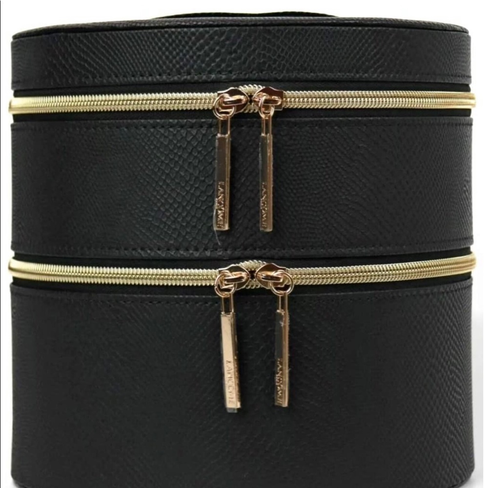 Lancome 2 Layers Makeup Leather Case Box Organizer